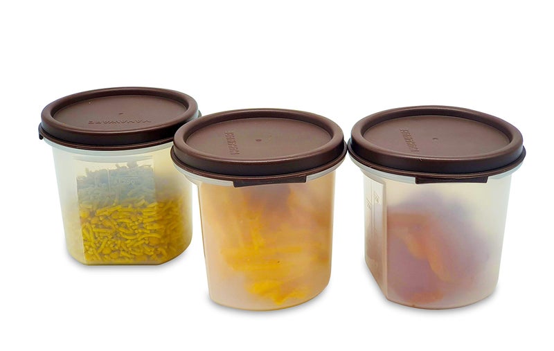 Mahaware Alpha Modular Kitchen Container Set, 300ml, Set of 6, Brown - Image 4