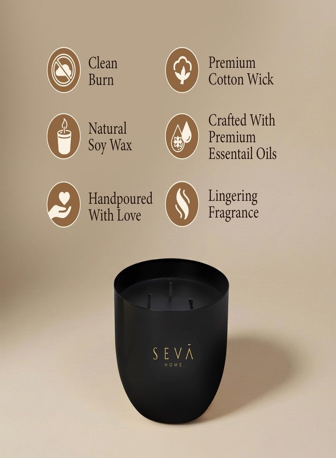 SEVA HOME Heirloom Classic Noir Scented Candle | 40 Hour Burn | Natural Soy Wax | Lemon, Orange & Black Currant | Home Decor & Luxury Gifting - Image 5