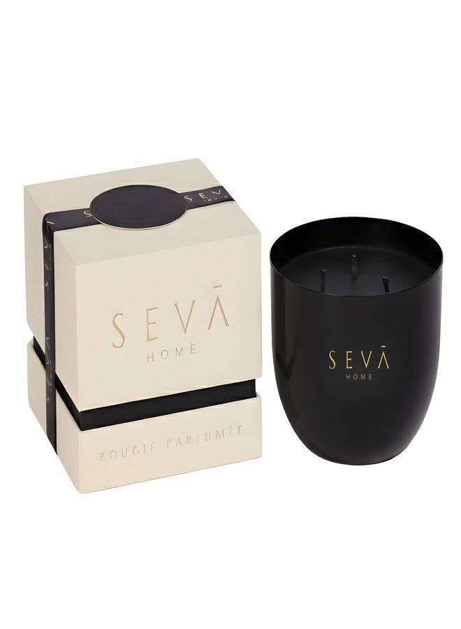 SEVA HOME Heirloom Classic Noir Scented Candle | 40 Hour Burn | Natural Soy Wax | Lemon, Orange & Black Currant | Home Decor & Luxury Gifting - Image 1