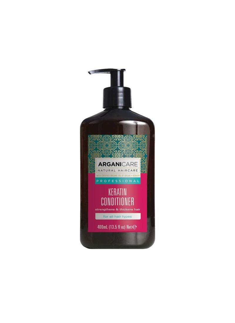 Arganicare Arganicare Keratin Hair Thickening Conditioner for Men  Women  Deep Conditioning Treatment Enriched with Argan Oil Jojoba Oil  Shea Moisture  Volumizing Conditioner for Damaged Hair  135 fl oz 