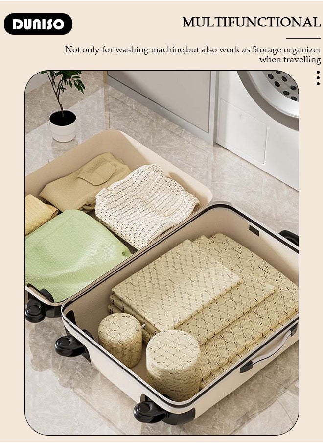 DUNISO 5PCS Mesh Laundry Bags, Thickened Washing Machine Bags for Delicates with Premium Zipper, Reusable Travel Storage Organizer Bag for Blouse, Bra, Hosiery, Stocking, Underwear  - Image 3
