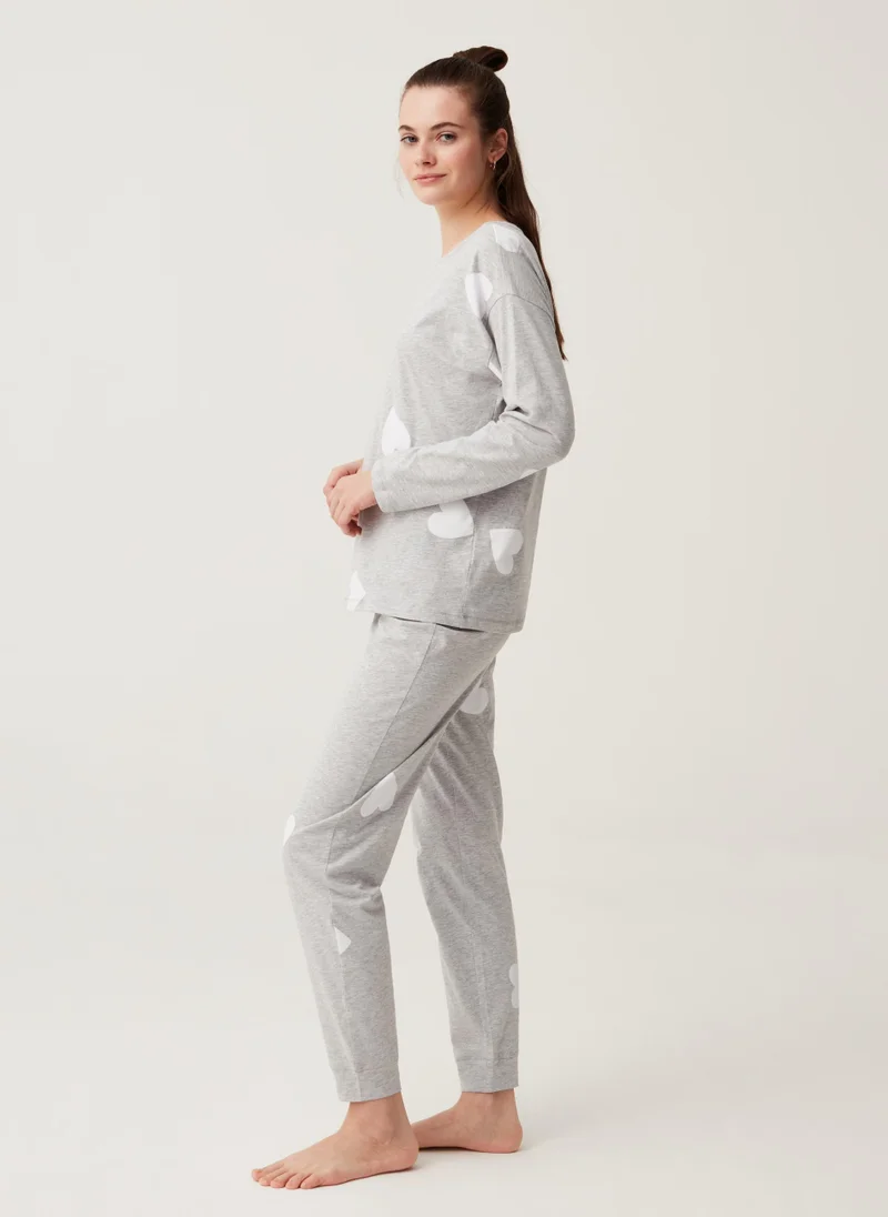 Ovs Ovs Full-Length Pyjamas With Heart Print