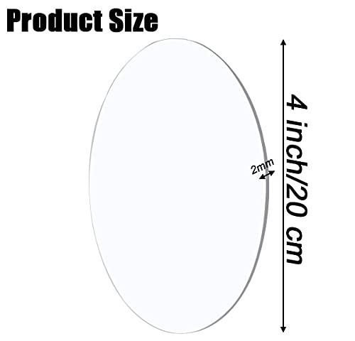 JINMURY 20 Pieces Clear Circle Acrylic Sheet 4 Inch Plexiglass Disc Transparent Round Acrylic Sign for Milestone Markers, Name Cards, Cricut Cutting and Engraving, Painting and DIY Projects - Image 2