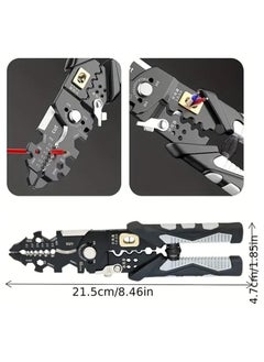 rocooart Multifunctional Wire Stripper, Universal Wire Cutter Tool for Wire Splitting, Twisting, Cutting, Stripping, Crimping, Peeling Pliers, Wrench, Home Improvement, Electrical Tools  - Image 3