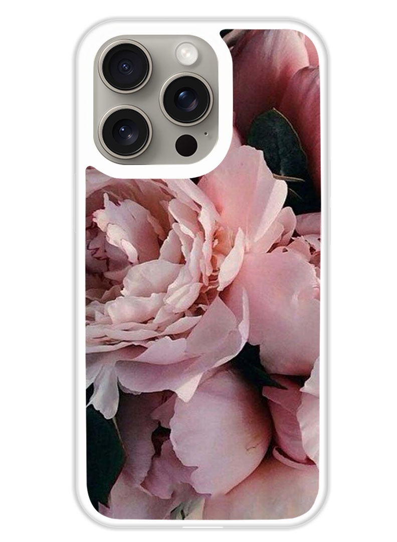 Theodor Protective Case Cover For APPLE IPHONE 15 Pro Max Flowers 1 (White Bumper) - Image 1