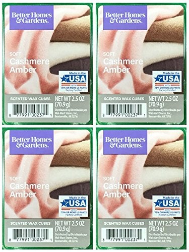 Nitro Better Homes and Gardens Soft Cashmere Amber Scented Wax Cubes - 4-Pack - Image 1