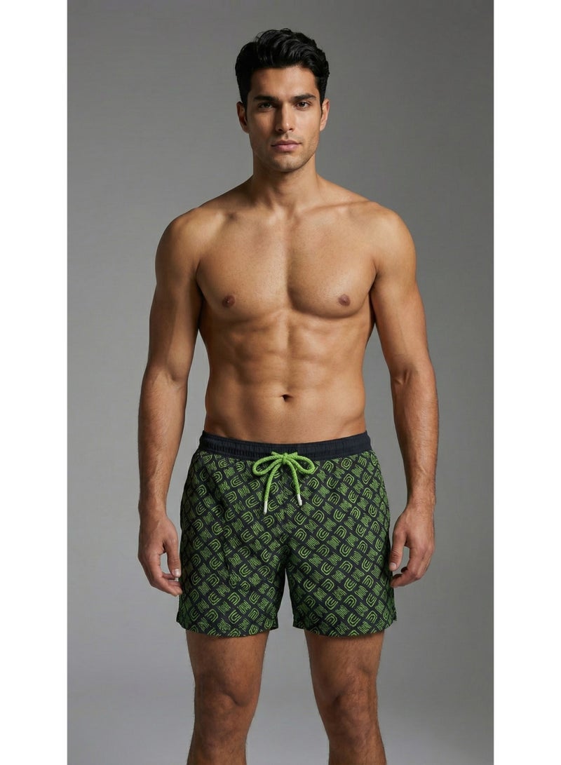 Cetus Board Short Elements - Junior (Green/Black) - Image 2