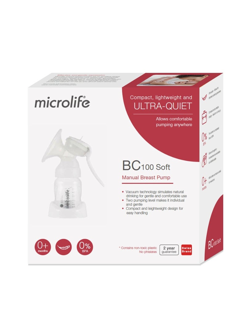 ميكرولايف BC 100 Soft مضخة الثدي اليدوية تُمكنكِ من استخدام مريح في أي مكان - Image 1