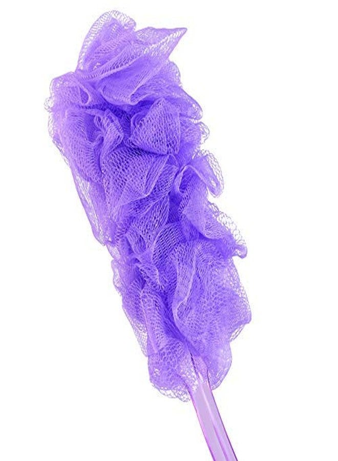 فوكس فرشاة استحمام للجسم بمقبض طويل من FOK، إسفنجة ليفة استحمام شبكية من النايلون مع مشبك تيك تاك - لون عشوائي - Image 1