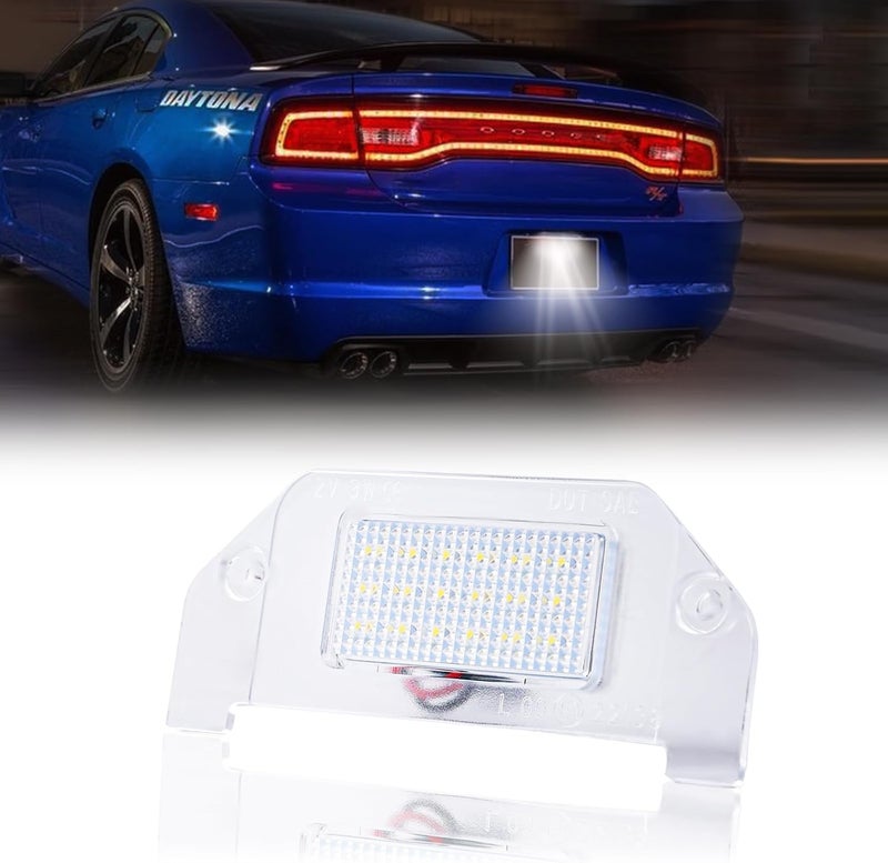 DERMOKA ضوء لوحة الترخيص LED من DERMOKA لسيارات دودج تشارجر، تشالنجر، أفينجر، ماغنوم، دارت من 2006-2014 - 6000K أبيض - Image 1