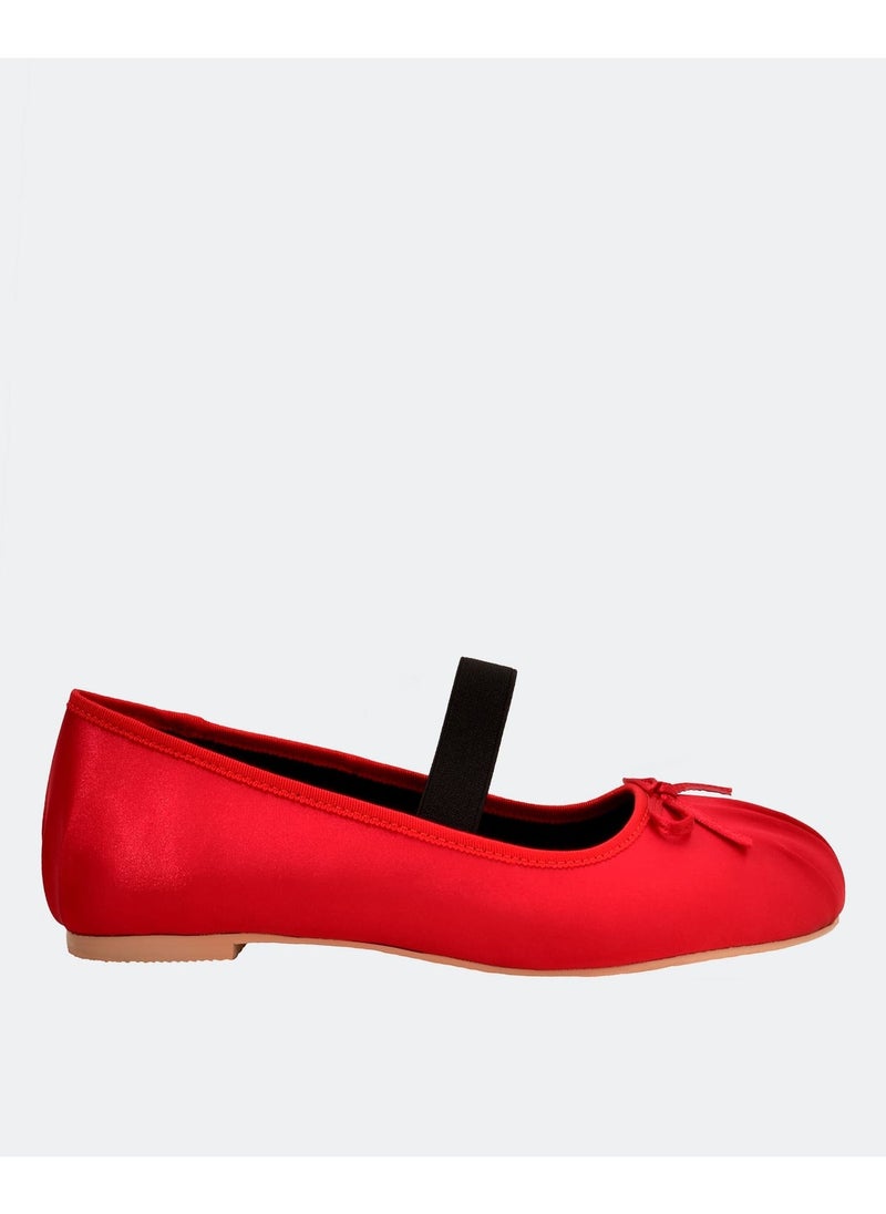 THALIA - Red Mary-Jane Ballet Flats - Image 1