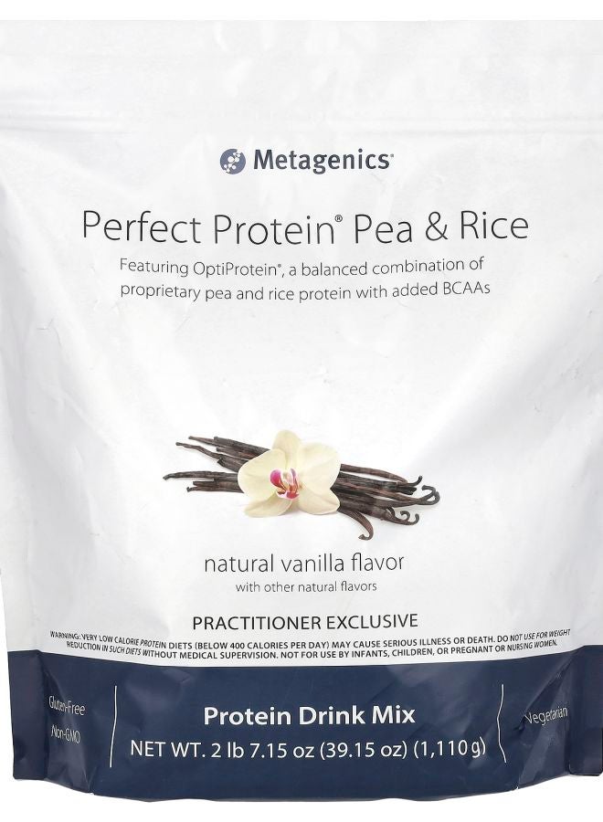 Metagenics Perfect Protein® Pea & Rice Natural Vanilla 2 lb 7.15 oz (1110 g)