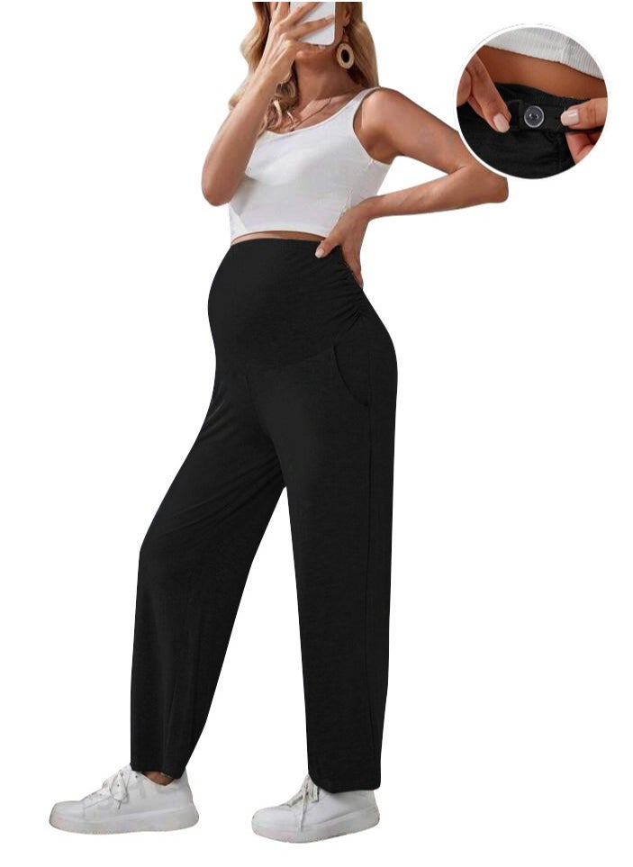RedMapleTEK New Women's Straight Leg Maternity Pants Plus Size  - Image 1