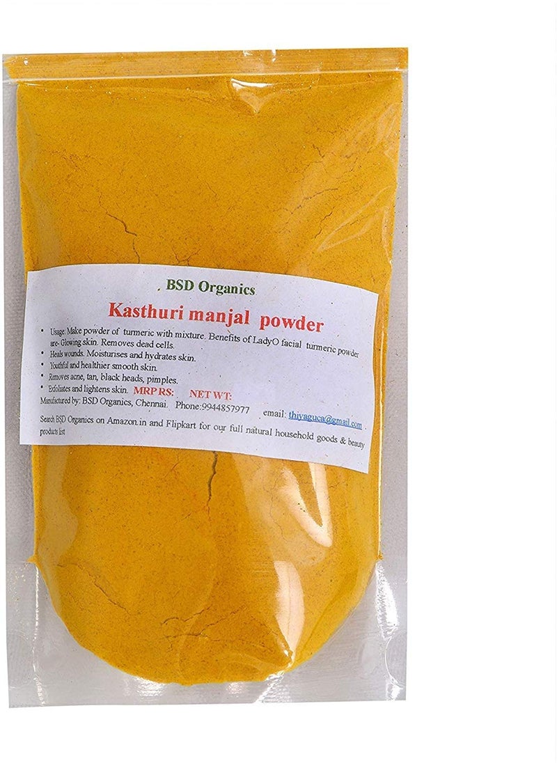 BSD Organics BSD Organics Powder of Kasturi turmeric rootkasthuri manjalWild Turmeric for Facialbody maskscrub  200 gram 044 Pounds 