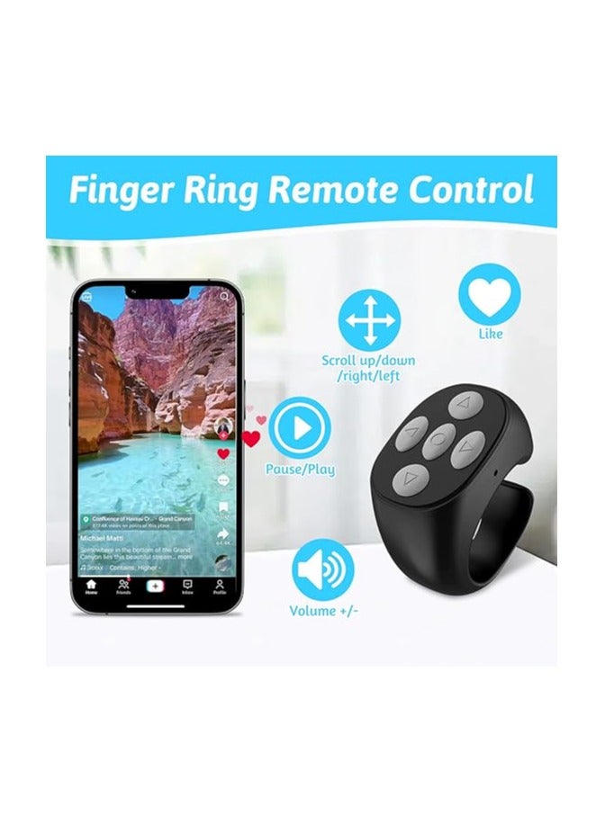 Fingertip Bluetooth Scrolling Ring Remote – Rechargeable, Hands-Free Control for TikTok, e‑Reading  Camera – Compatible with Android  iOS - Image 5