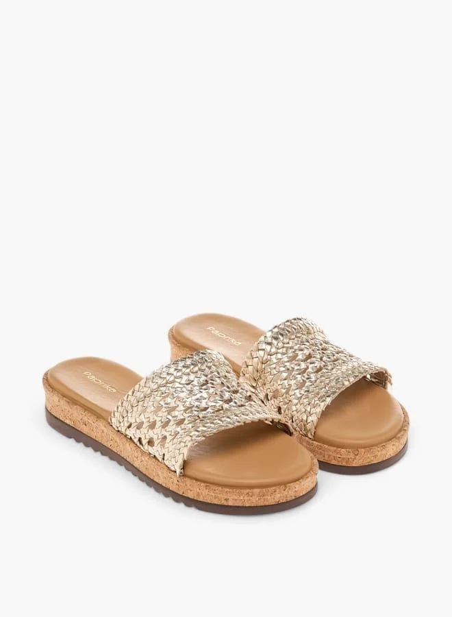 Paprika Women's Braid Textured Slip-On Sandals
