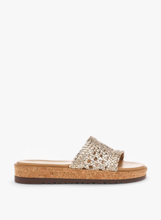 Paprika Women's Braid Textured Slip-On Sandals  - Image 3