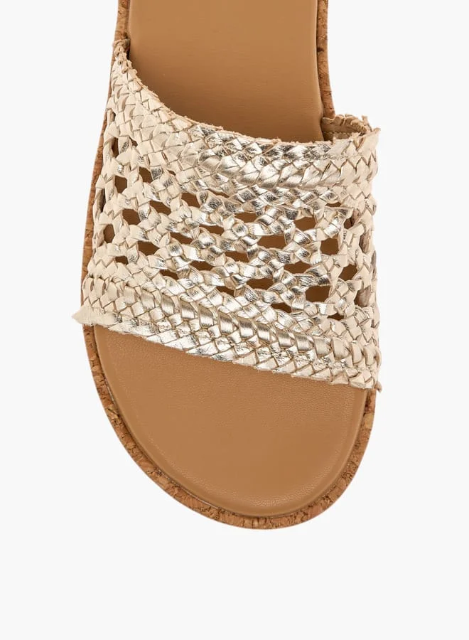 Paprika Women's Braid Textured Slip-On Sandals
