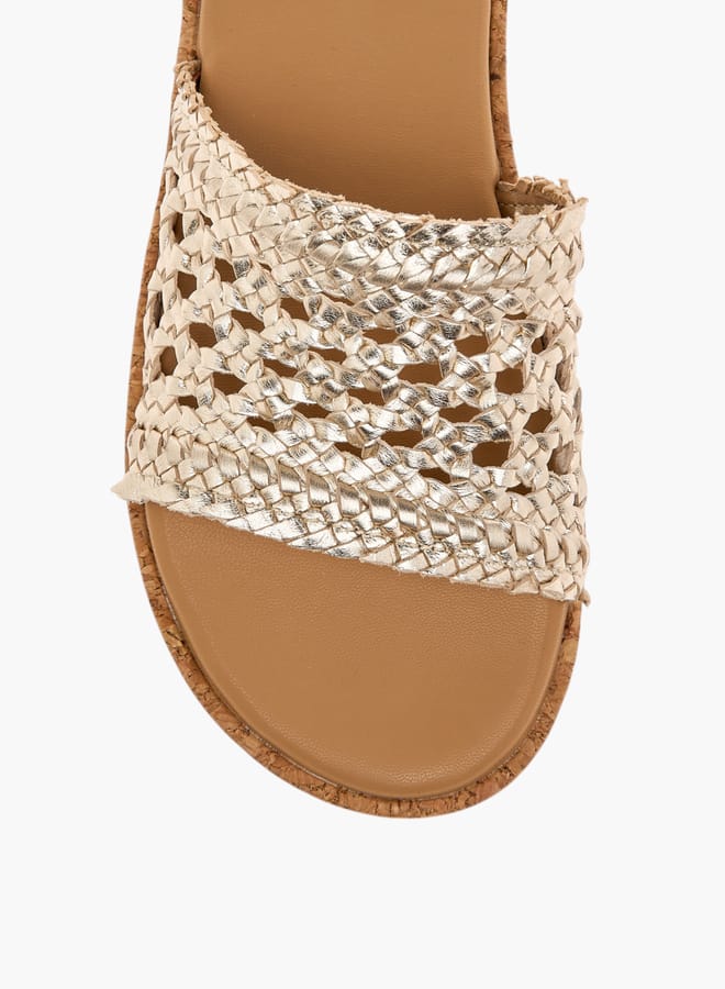 Paprika Women's Braid Textured Slip-On Sandals  - Image 4