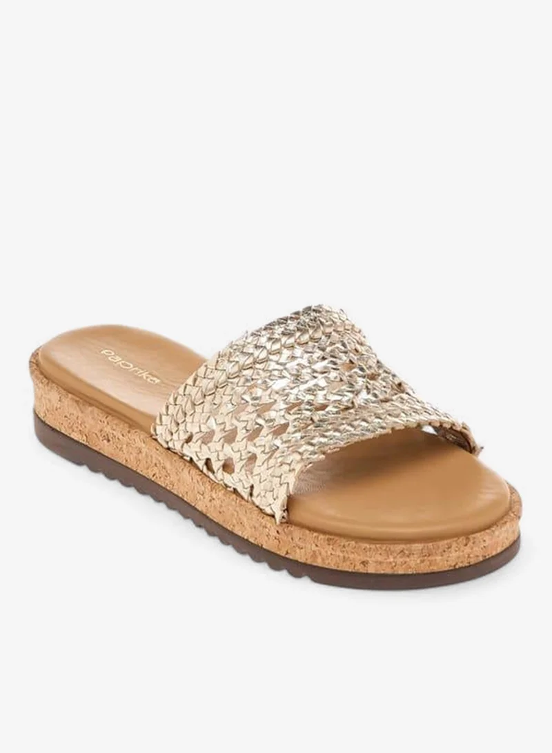 Braid Textured Slip-On Comfort Sandals