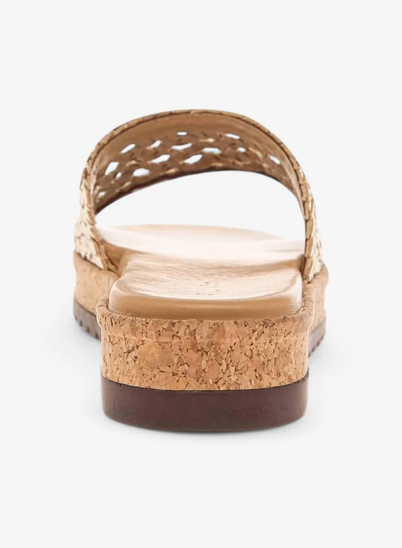 Paprika WHITE Braid Textured Slip-On Comfort Sandals for Women | Best Price UAE