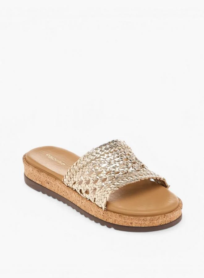 Paprika Braid Textured Slip-On Comfort Sandals