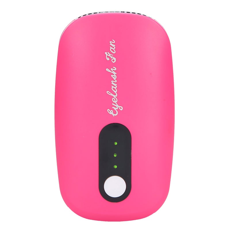 Eyelash Mini Blow Dryer Fan USB Rechargeable Grafting Eyelashes Extension Glue Dryer FanRose Red - Image 2