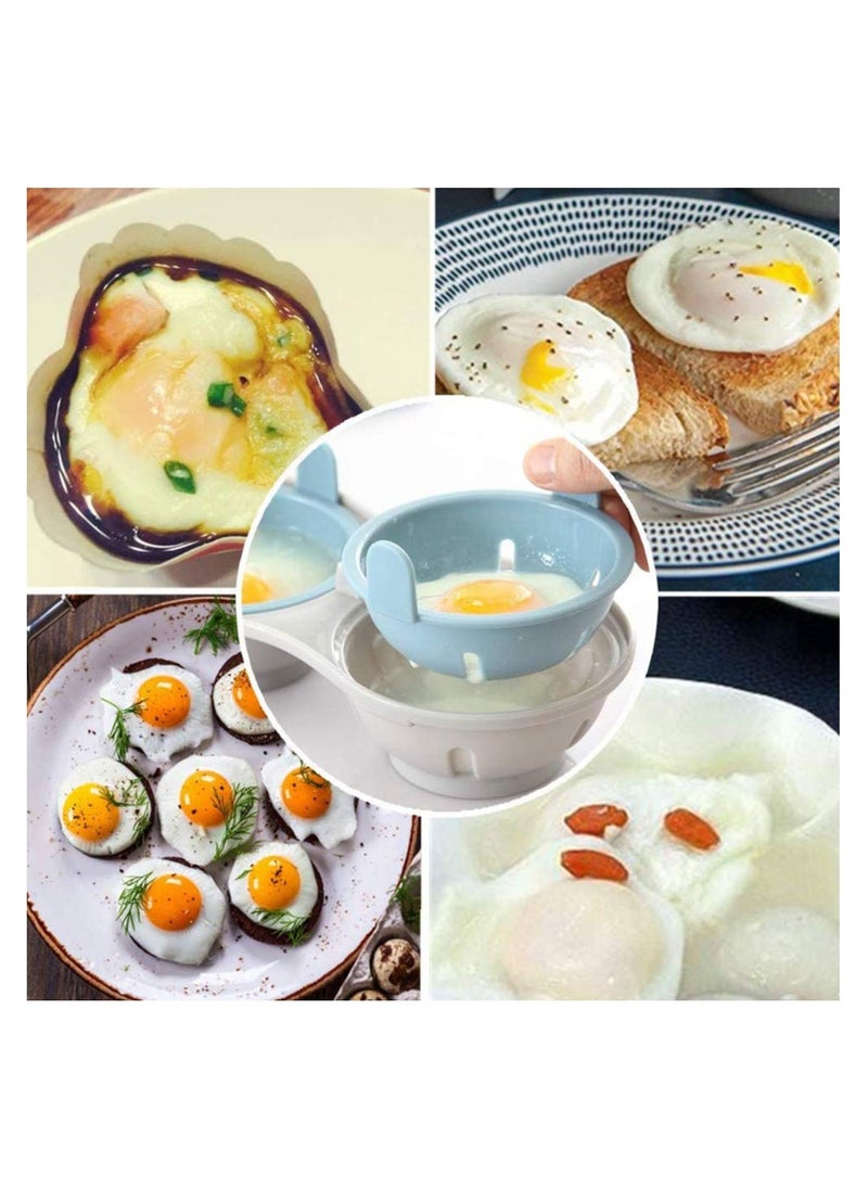 SYOSI - Microwave Egg Poacher, Poached Egg Cooker, Egg Maker Poached Egg Steamer Kitchen Gadget Mother Day Gift, Safe and Easy to Clean, High Temperature Resistant, Poacher for Breakfast Sandwiches(1 Pack) - Image 1