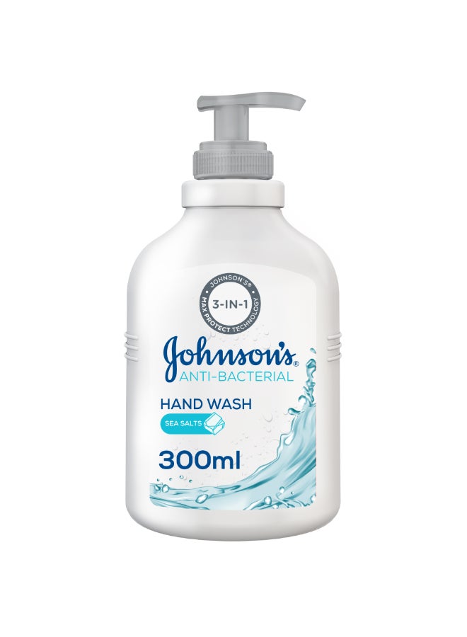 Johnson's Hand Wash Anti Bacterial Sea Salts 300ml - Image 1