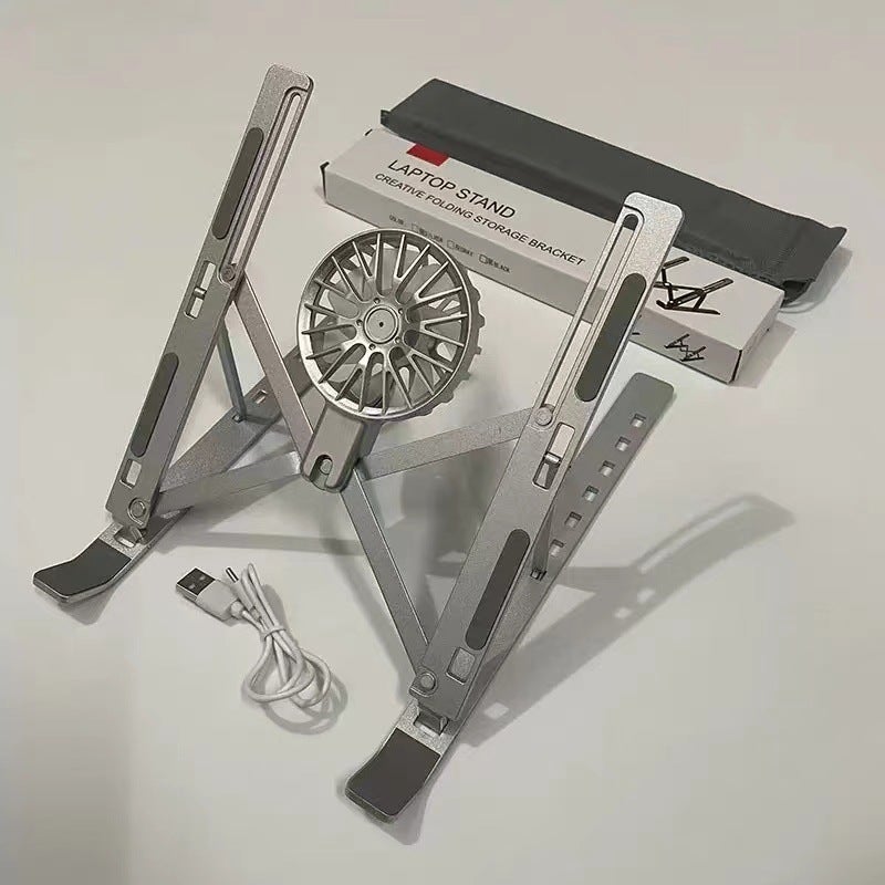 Aluminum Alloy Laptop Stand, Foldable, Portable Heat Dissipation Base, Adjustable Height, for Desktop - Image 2