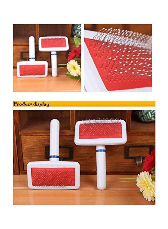 NIBEMINENT 2-Piece Popular Hair Removal Brush White/Red - Image 5