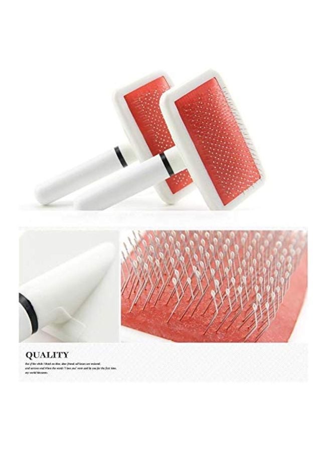 NIBEMINENT 2-Piece Popular Hair Removal Brush White/Red - Image 3