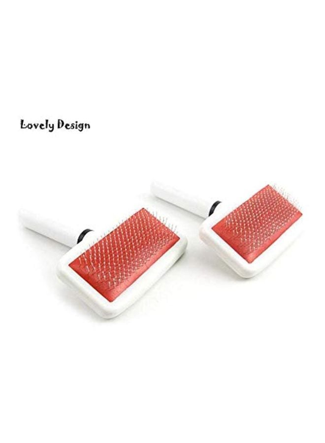 NIBEMINENT 2-Piece Popular Hair Removal Brush White/Red - Image 4