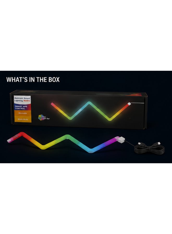 Ambient Smart Lighting RGBIC Light Bar – App Controlled RGB LED Wall Lamp, Music Sync, Dimmable Smart Ambient Light for Gaming Room, Bedroom & Living Room - Image 4