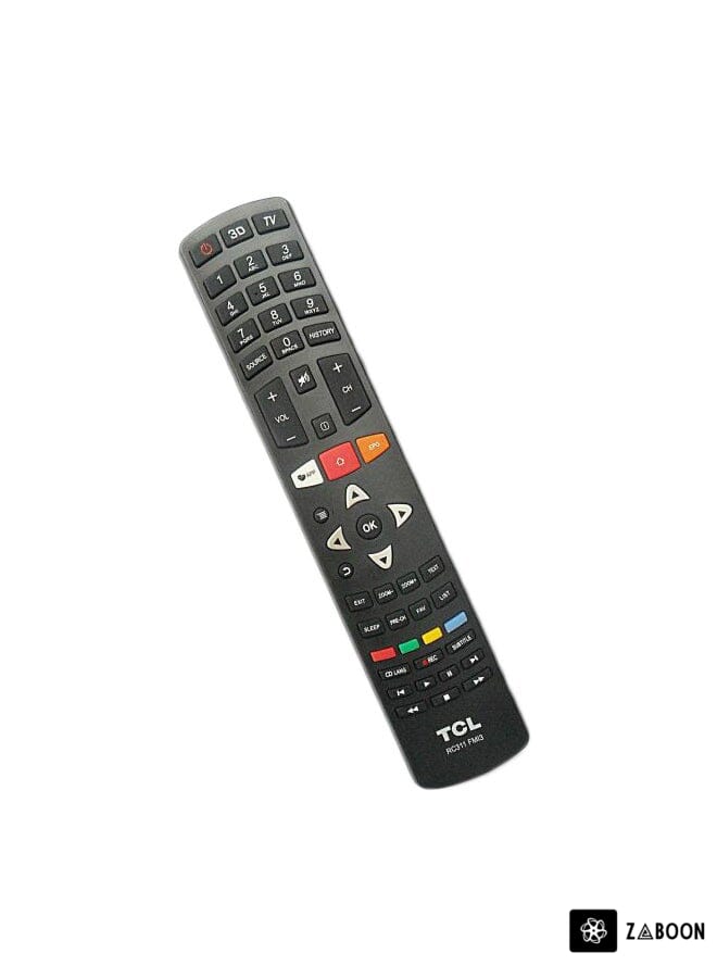 Zaboon Universal Remote Control For Tcl Smart TV Black