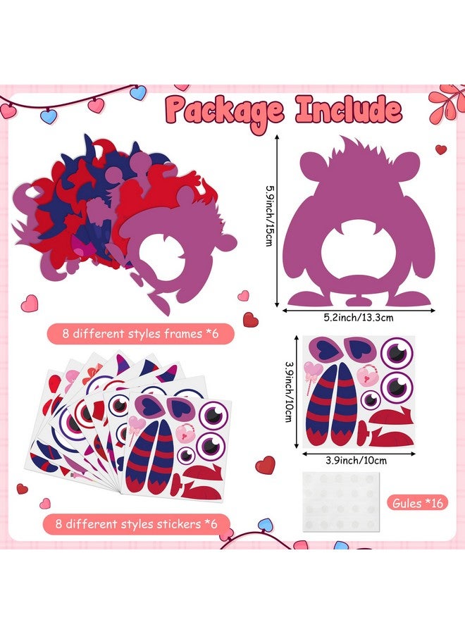 WATINC Mother's Day DIY Monster Frame Craft Kits - 112Pcs DIY Craft Kits for Kids, Make Your Own Monster Themed Picture Frame with Stickers, Party Favor Home Classroom Decoration Supplies - Image 2