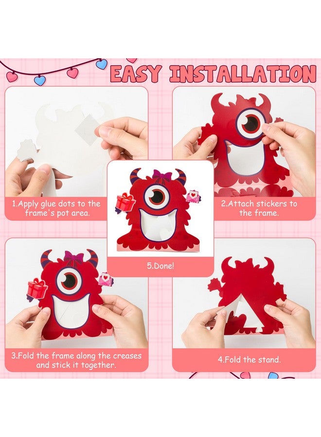 WATINC Mother's Day DIY Monster Frame Craft Kits - 112Pcs DIY Craft Kits for Kids, Make Your Own Monster Themed Picture Frame with Stickers, Party Favor Home Classroom Decoration Supplies - Image 3