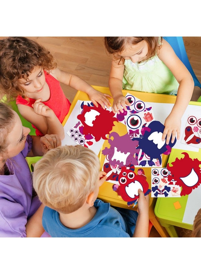 WATINC Mother's Day DIY Monster Frame Craft Kits - 112Pcs DIY Craft Kits for Kids, Make Your Own Monster Themed Picture Frame with Stickers, Party Favor Home Classroom Decoration Supplies - Image 5