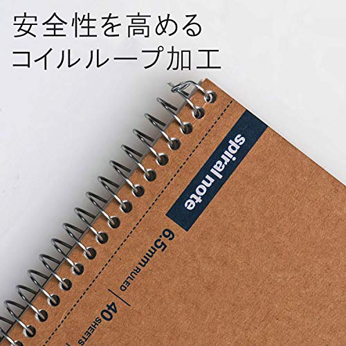 Maruman N235 Ring Notebook, 0.2 inches (6.5 mm), Ruled, Basic, A4, 40 Sheets - Image 3