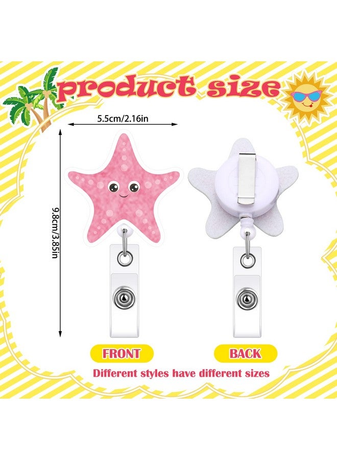 Sinmoe 24 Pcs Summer Badge Reel Felt Retractable Badge Reel Holder With Alligator Clip Palm Tree Pineapple Flamingo Badge Clips Cute Nursing Name Id Badge Holders For Nurse Doctor Teacher Student Women Men - Image 2