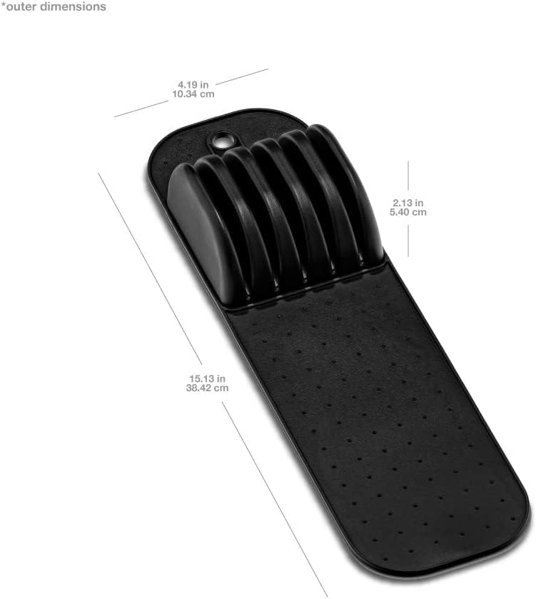 Madesmart Premium Antimicrobial Classic Small In-Drawer Knife Mat  Soft-Grip  Non-Slip Drawer Organizer  Long-Lasting Home Organization  Epa Certified  Carbon - Image 3