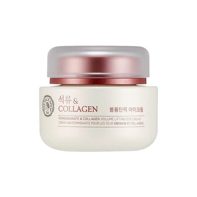 The Face Shop Pomegranate Collagen Volume Lifting Eye Cream UltraLight Eye Cream for Eye Skin Lifting Firming Brightening Reduce Dark Circles Deep Hydrating Under Eye Area 169 Fl Oz