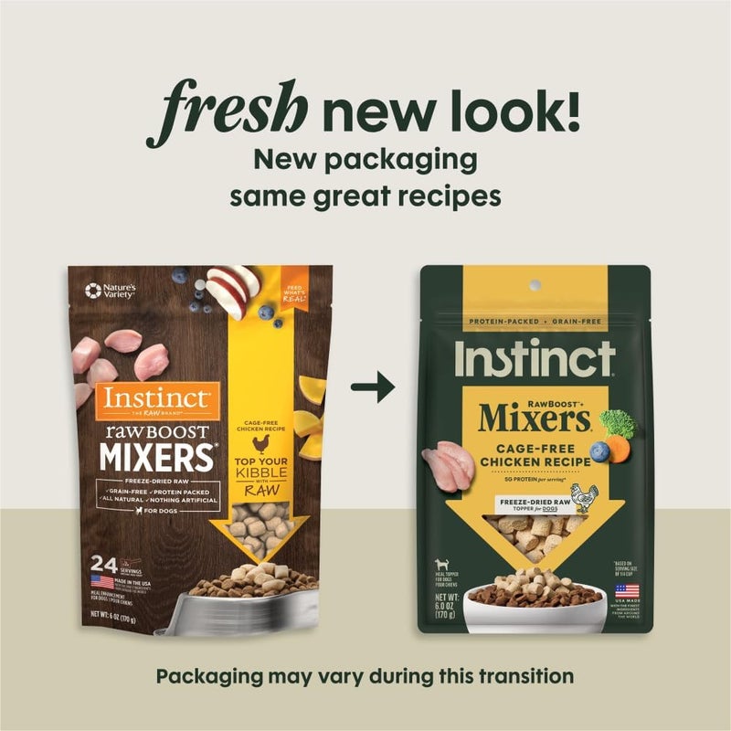 REF. Instinct Raw Boost Mixers Chicken Freeze Dried Dog Food Topper - 6OZ - Image 2