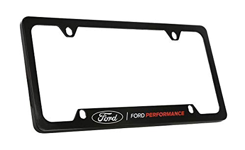Ford License Frame Inc. Ford Performance Wordmark Black Coated Metal License Plate Frame Holder - Image 1