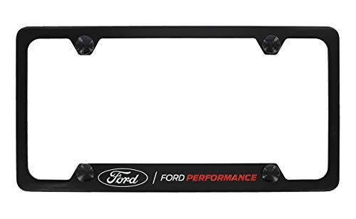 Ford License Frame Inc. Ford Performance Wordmark Black Coated Metal License Plate Frame Holder - Image 2
