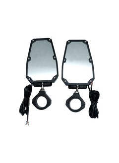 Pair of Universal Fit UTV, ATV Rear View Side Mirror with LED Spot Light for 1.75- & 2-Inch Roll Bar Cage Polaris