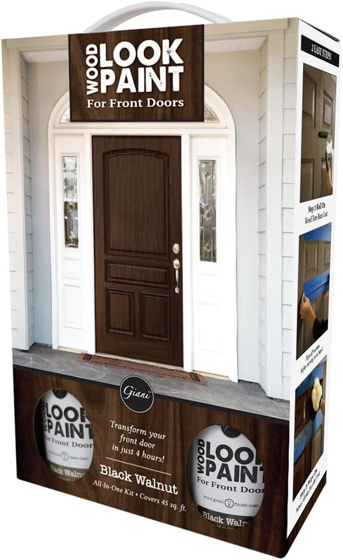 Giani Wood Look Paint Kit for Front & Interior Doors (Black Walnut) - Image 1