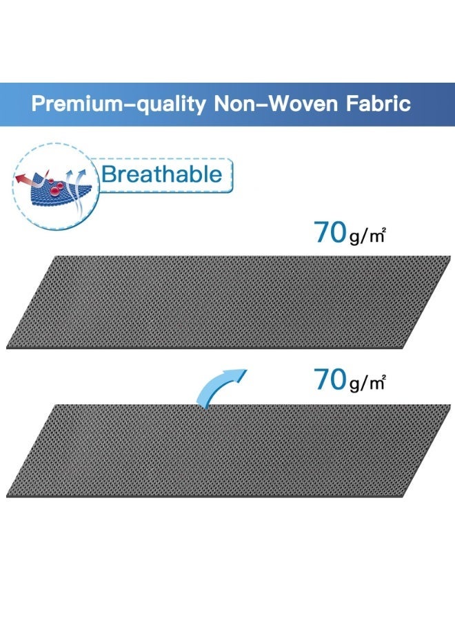 إتش بي إم واي أكياس تخزين بطانيات كبيرة جدًا سعة 120 لترًا، عبوتان من أكياس تخزين اللحاف بمقابض معززة وحاويات تخزين ملابس قابلة للتهوية لأغطية السرير والوسائد والملاءات باللون الرمادي - Image 3