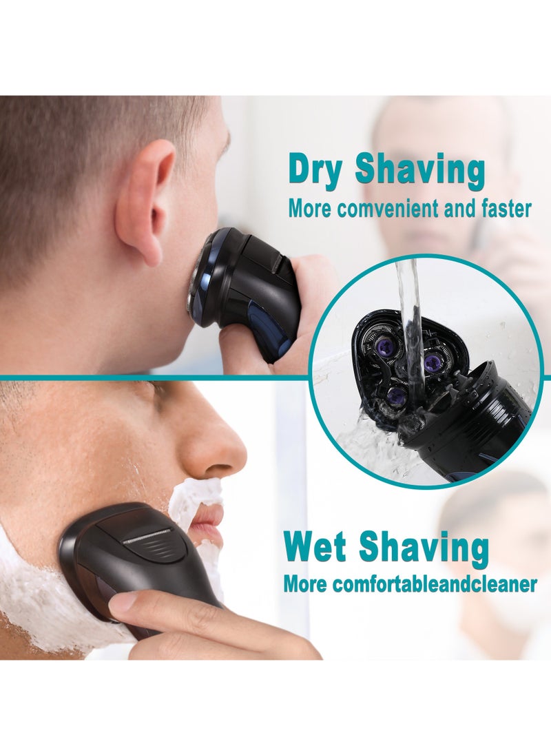 Electric Razor for Men, Electric Shavers, Rechargeable Electric Razor Shaving Machines, with Pop-up Trimmer, 3D Floating Head