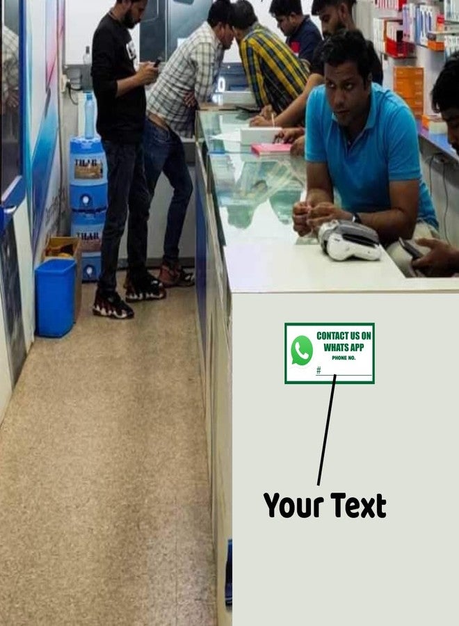 أوردرشوك - تواصل معنا عبر واتساب - لوحات إعلانية - لوحة شمسية للمكاتب والمتاجر - لوحة إعلانية مقاس 8x4 بوصة - Image 3